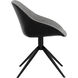 Mccoy November Grey / Nightfall Black Swivel Dining Chair, Swivel